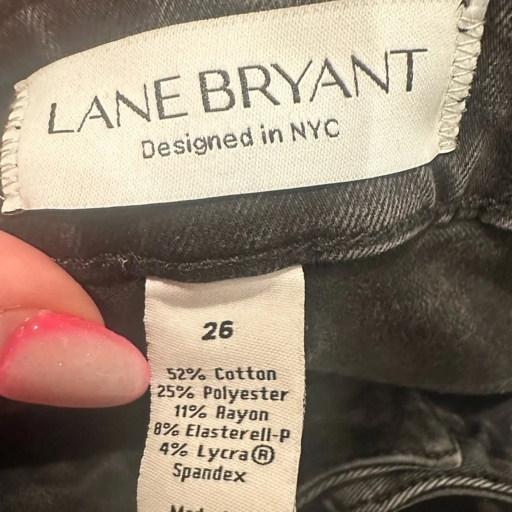 Lane Bryant High Rise Ultimate Stretch Skinny Black Jean Size 26